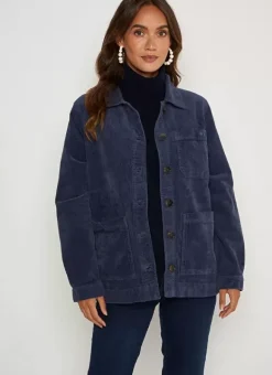 Veste En Velours Cotele En Coton Indigo Vastina Sud Express