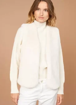 Veste Sans Manches Fausse Fourrure Craie Garinko Sud Express